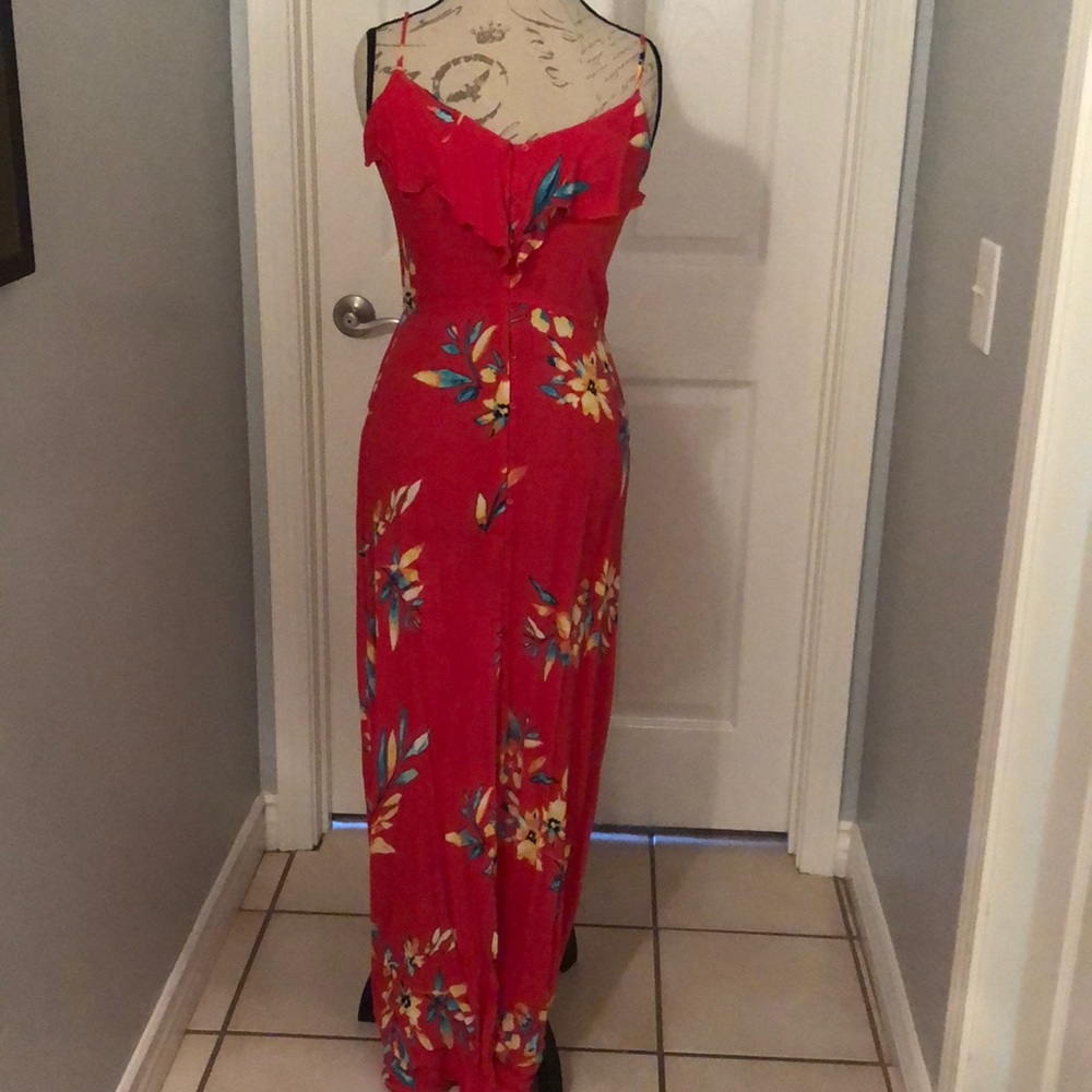 Red floral maxi